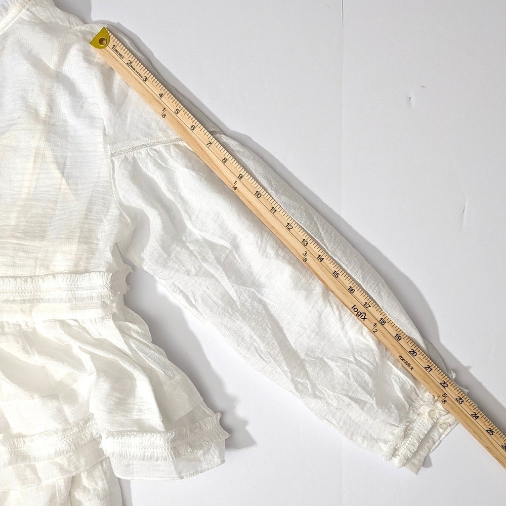 Labelrail x Collyer Twins White Tiered Boho Mini Dress Size 10 - Picture 16 of 16